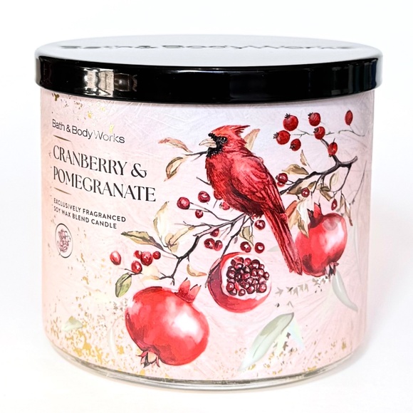 CRANBERRY & POMEGRANATE 3 Wick Candle - Picture 1 of 3
